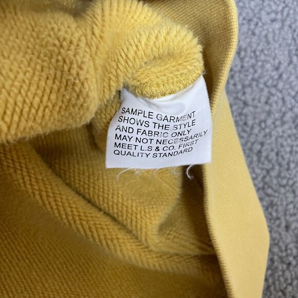 SAMPLE Levi's Vintage Clothing‎ Fleece Cardigan Lemon Orange mens size Medium - Picture 5 of 9